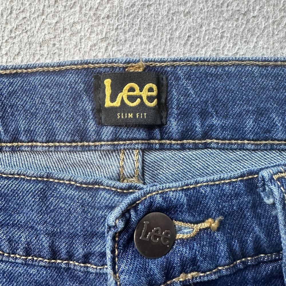 Lee Jeans Mens 36x29 Blue Slim Fit Denim Pants Stretch Medium Wash 102003517 - Picture 3 of 9